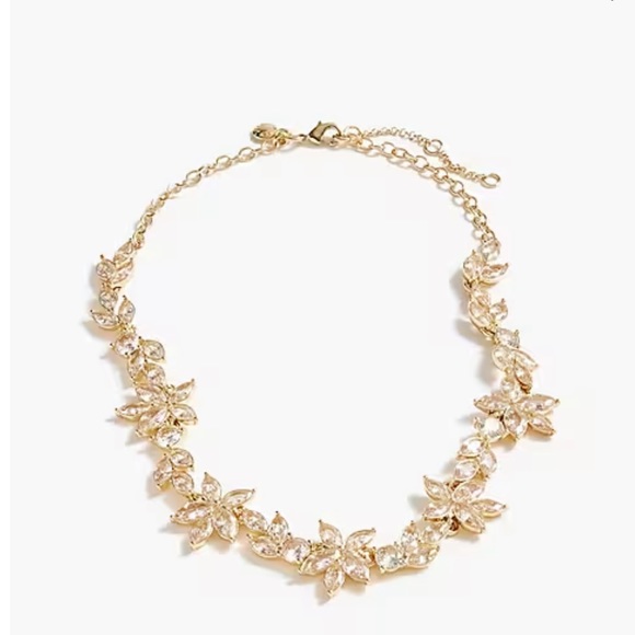 Reduced New! J.Crew CZ Gold Bling Necklace Fancy Party Flashy Necklace - Picture 3 of 3